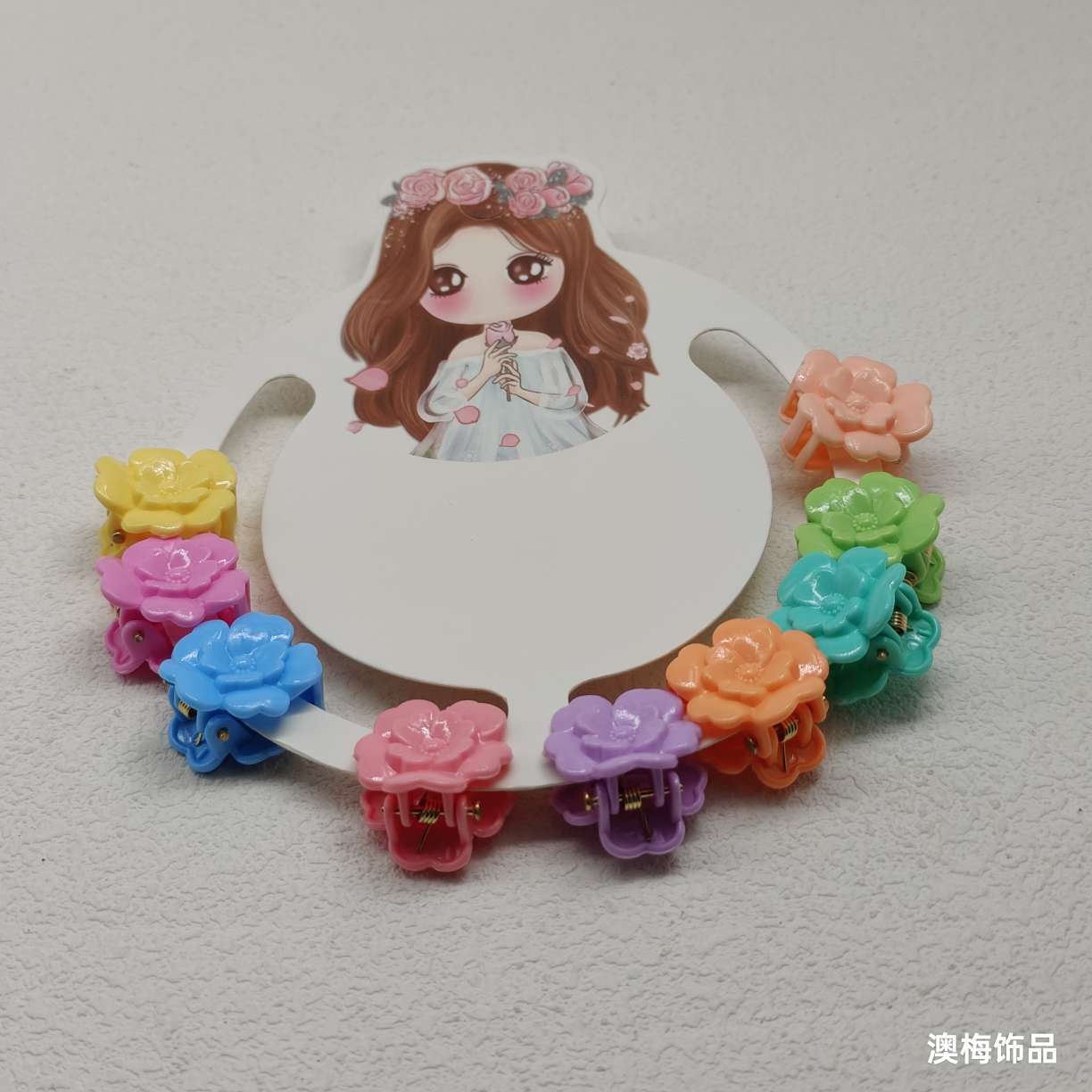 2CM mini flower hair clips, children's hair clips, small bangs hair clips, top clips, broken hair clips, rose hair clips, solid color detail image 7