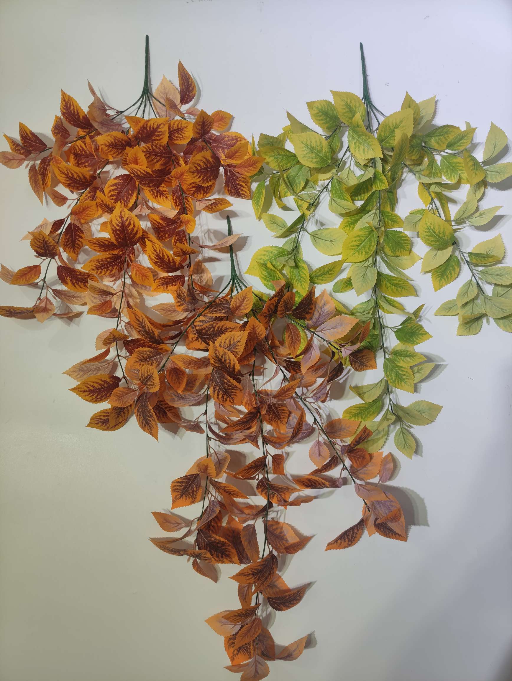 Autumn maple leaf simulation plant garden landscaping plant wall design, green plant home flower art DIY ornaments, artificial leaf export pic 7