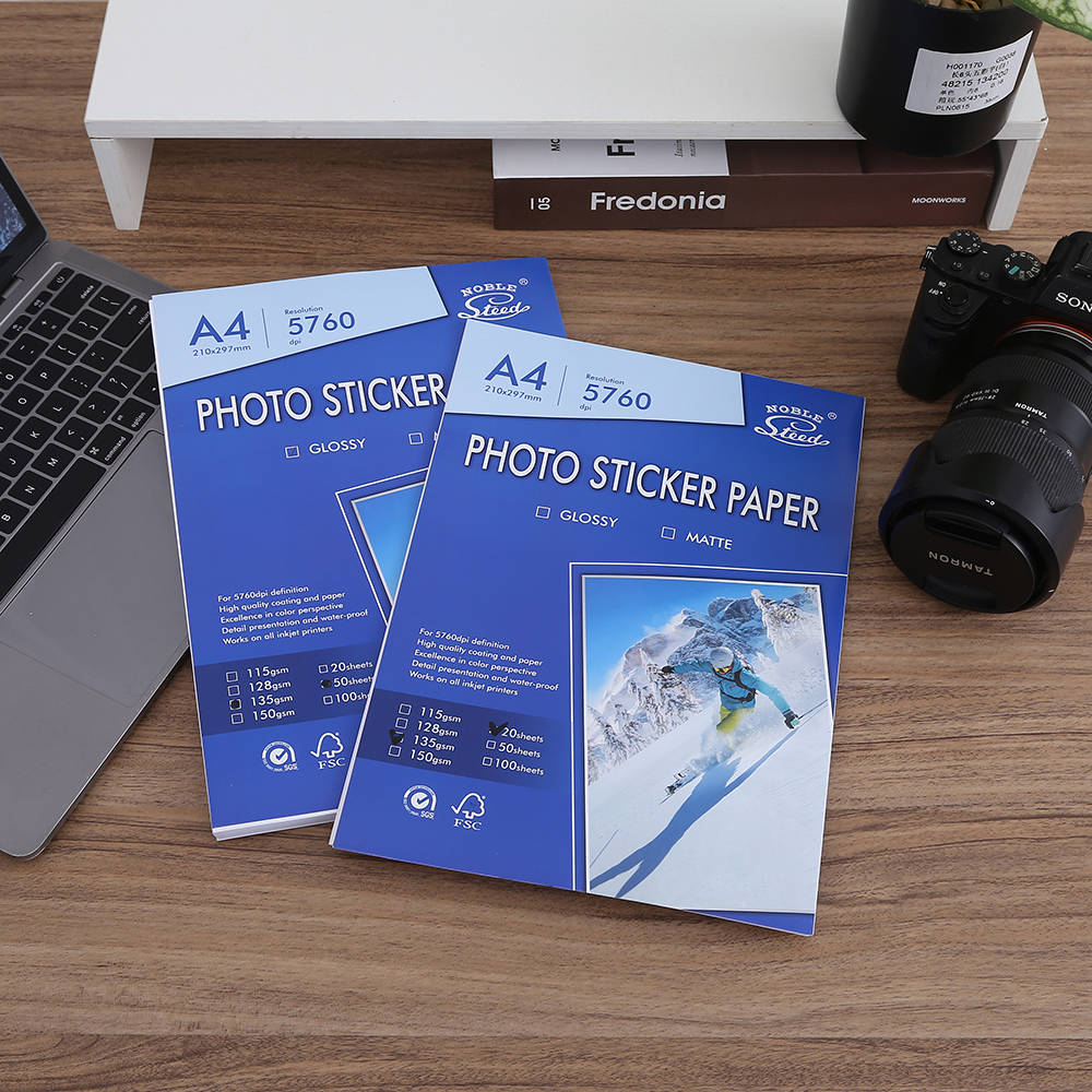 135 G Adhesive Paper A4 Adhesive High Gloss Photo Paper 50 Pieces Of Adhesive Paper Sticker Paper