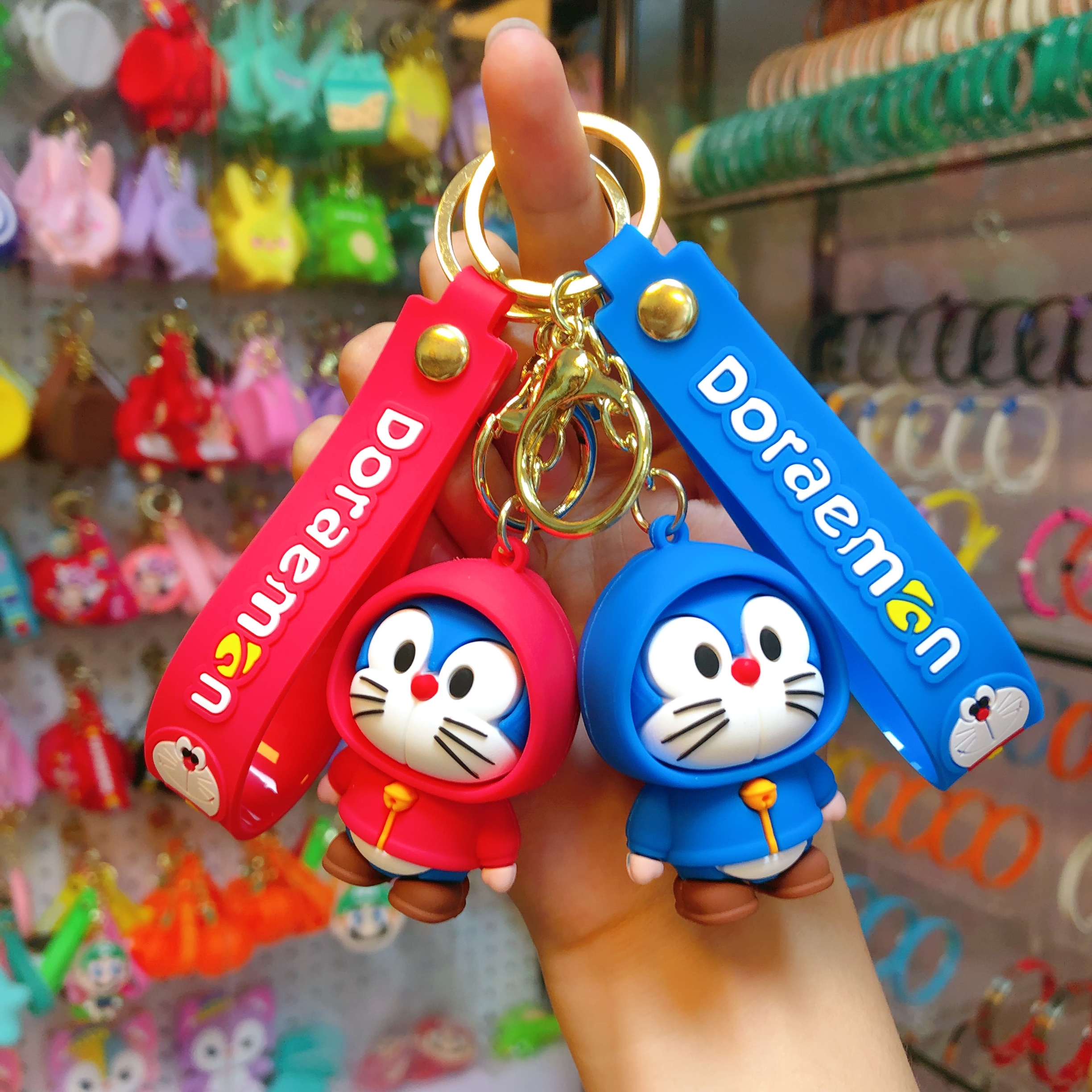 Dibujos animados doraemon llavero lindo lindo gato jingle PVC bolsa colgante llavero del coche regalo al por mayor dibujos animados doraemon llavero lindo gato jingle PVC bolsa colgante llave del coche Application Scenario