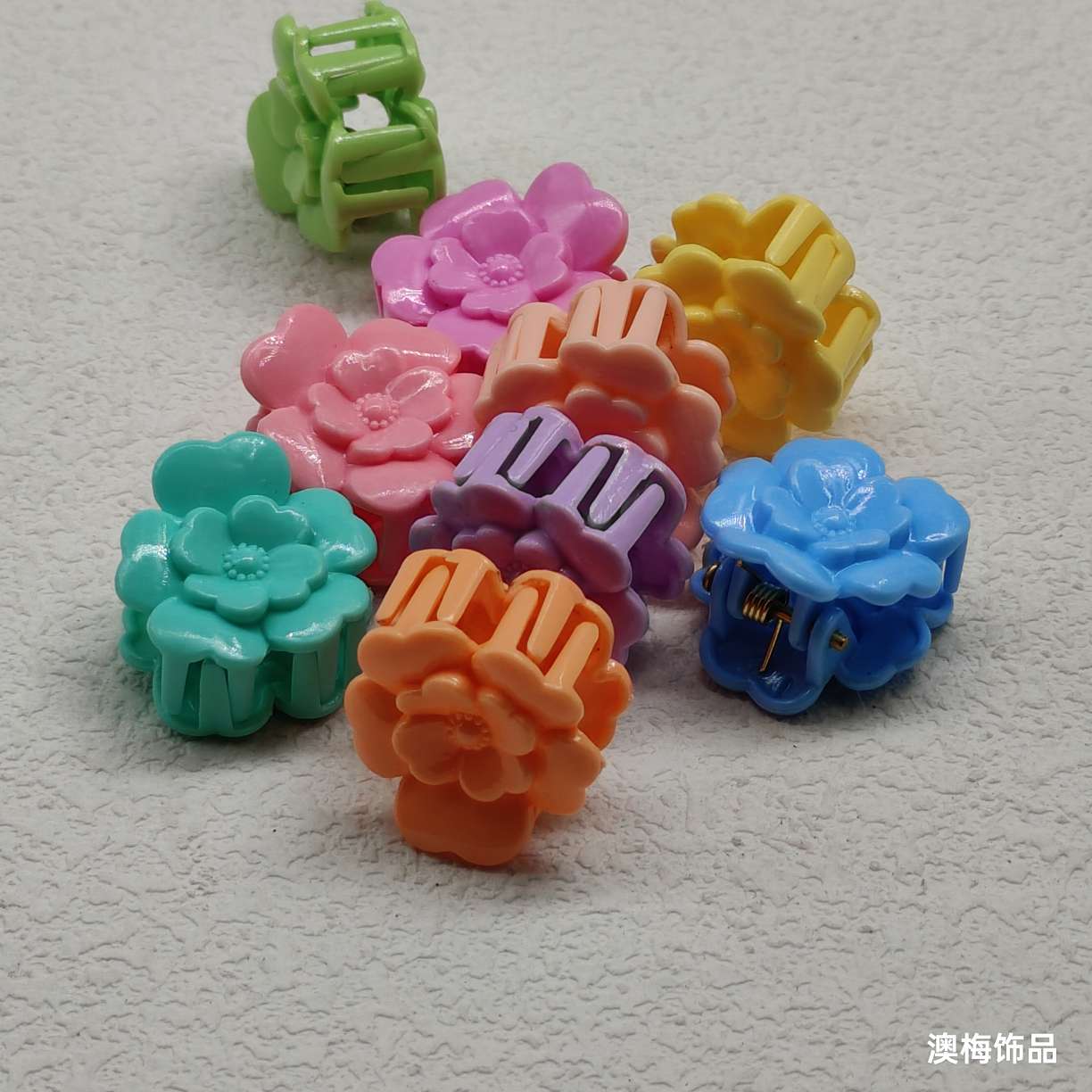 2CM mini flower hair clips, children's hair clips, small bangs hair clips, top clips, broken hair clips, rose hair clips, solid color detail image 5