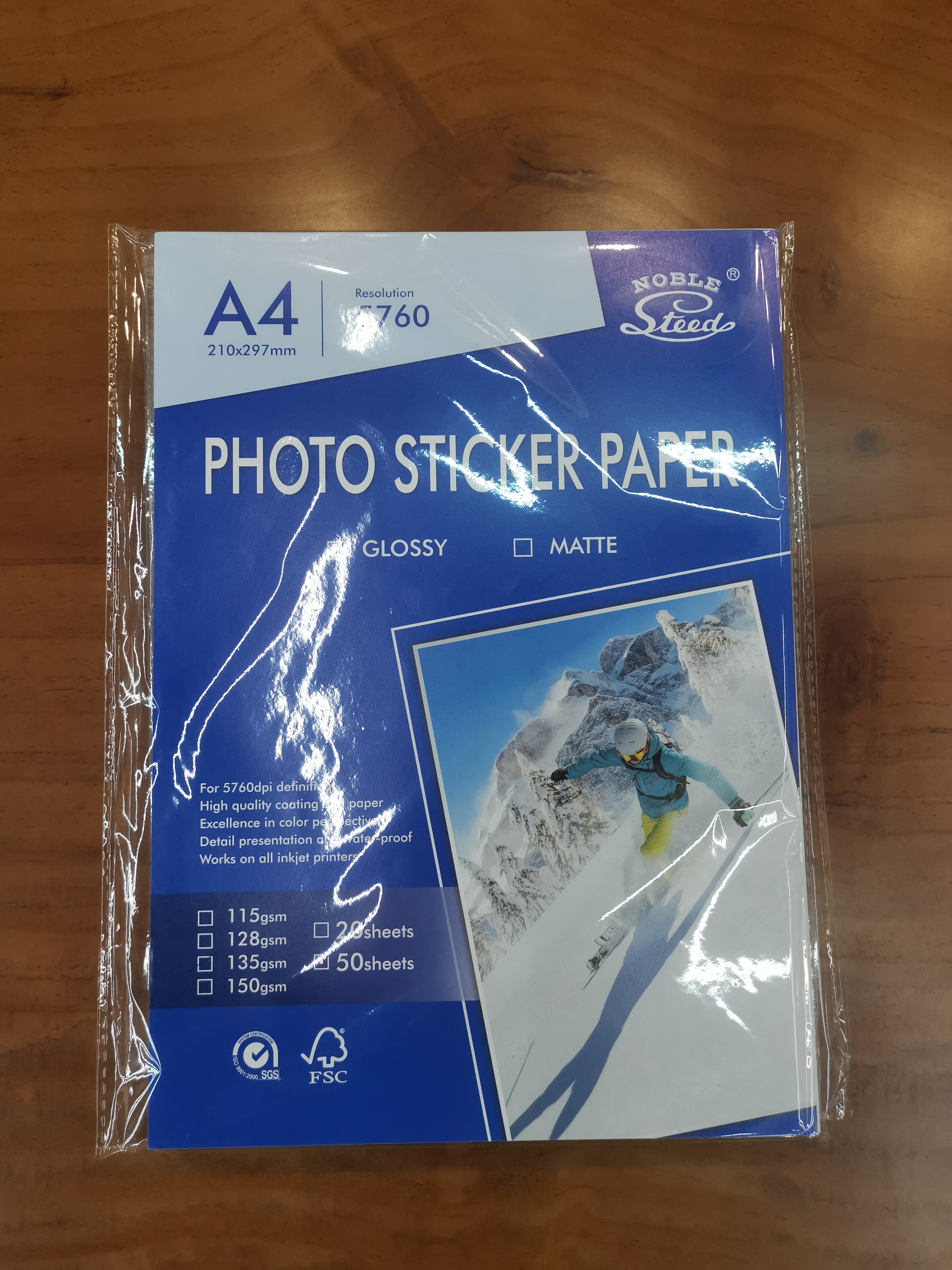 135 G Adhesive Paper A4 Adhesive High Gloss Photo Paper 50 Pieces Of Adhesive Paper Sticker Paper Item Picture