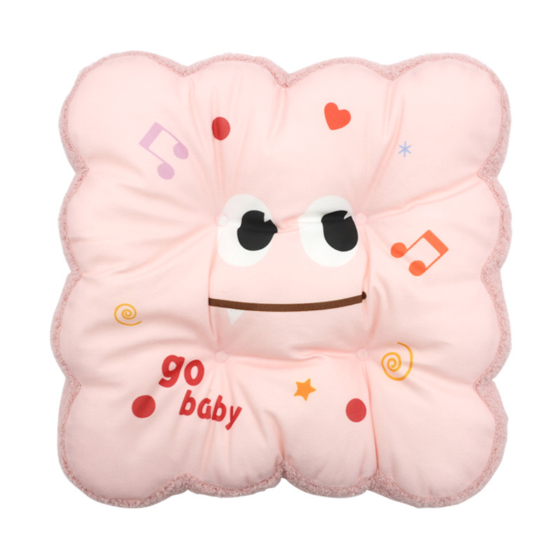 Cute Cartoon Printed Expression Four-Hole Seat Cushion, Kanglewu Cotton-Filled Chair Cushion, Warm Pp Cotton Custom-Made Item Picture