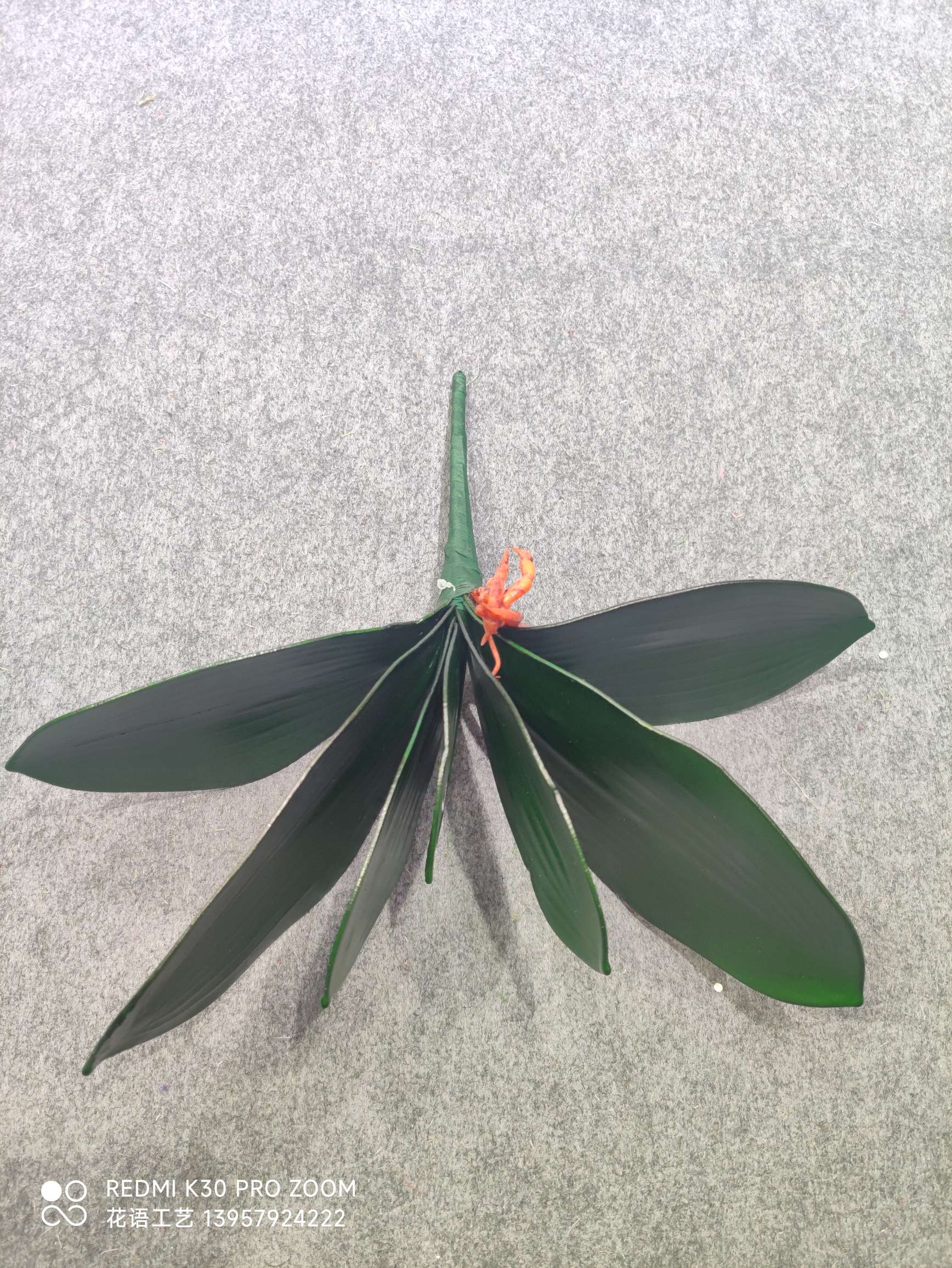 Nordic simulation pothos potted plant, 18-leaf tall branch, large bunch of turtle-back leaves, indoor landscaping decoration, evergreen banana leaves detail image 3