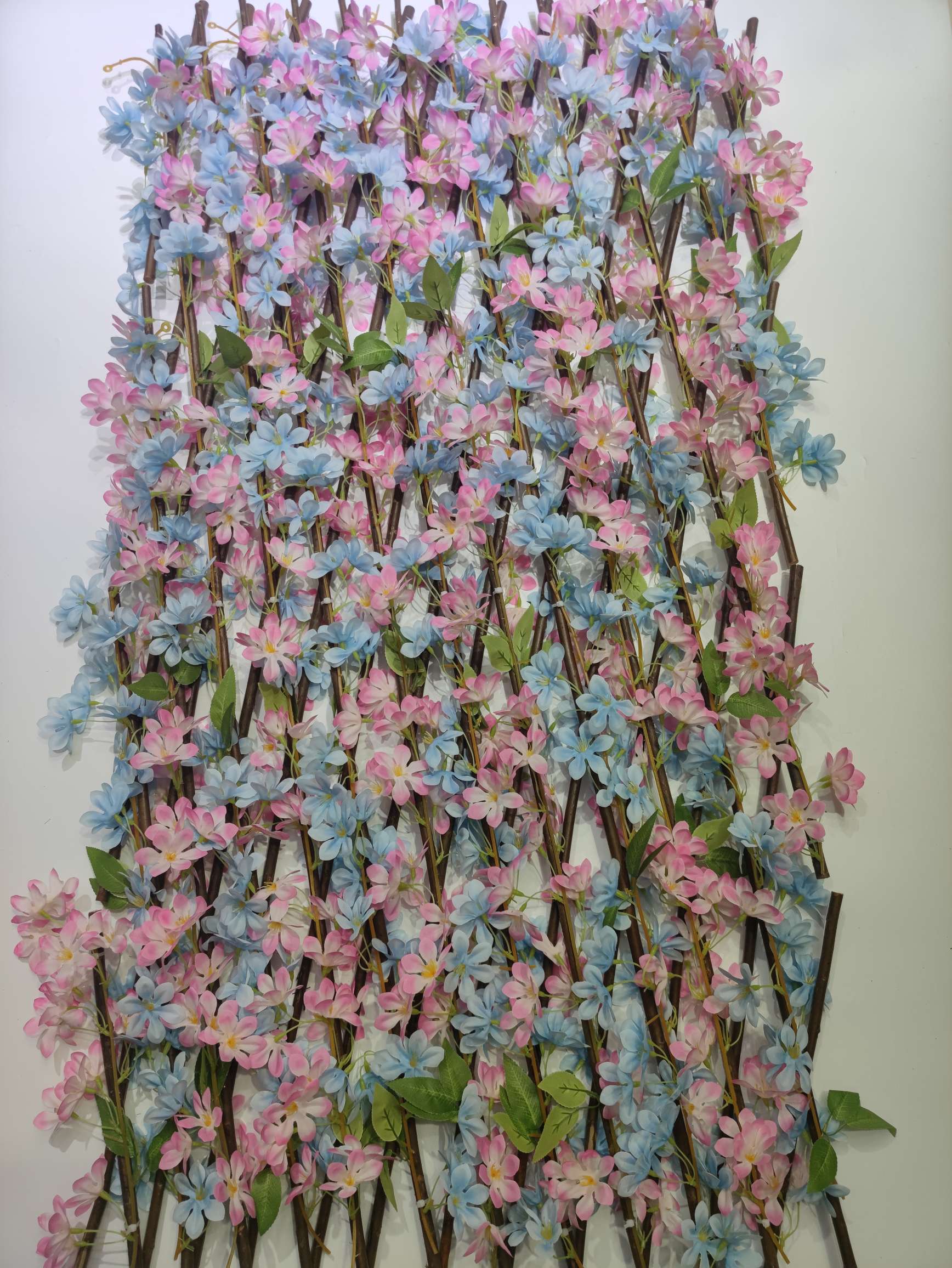 Simulación de la cerca telescópica de la planta pared de flores de rosa balcón al aire libre simulación pastoral seto plástico plantado verde cerca decorativa detail image 10
