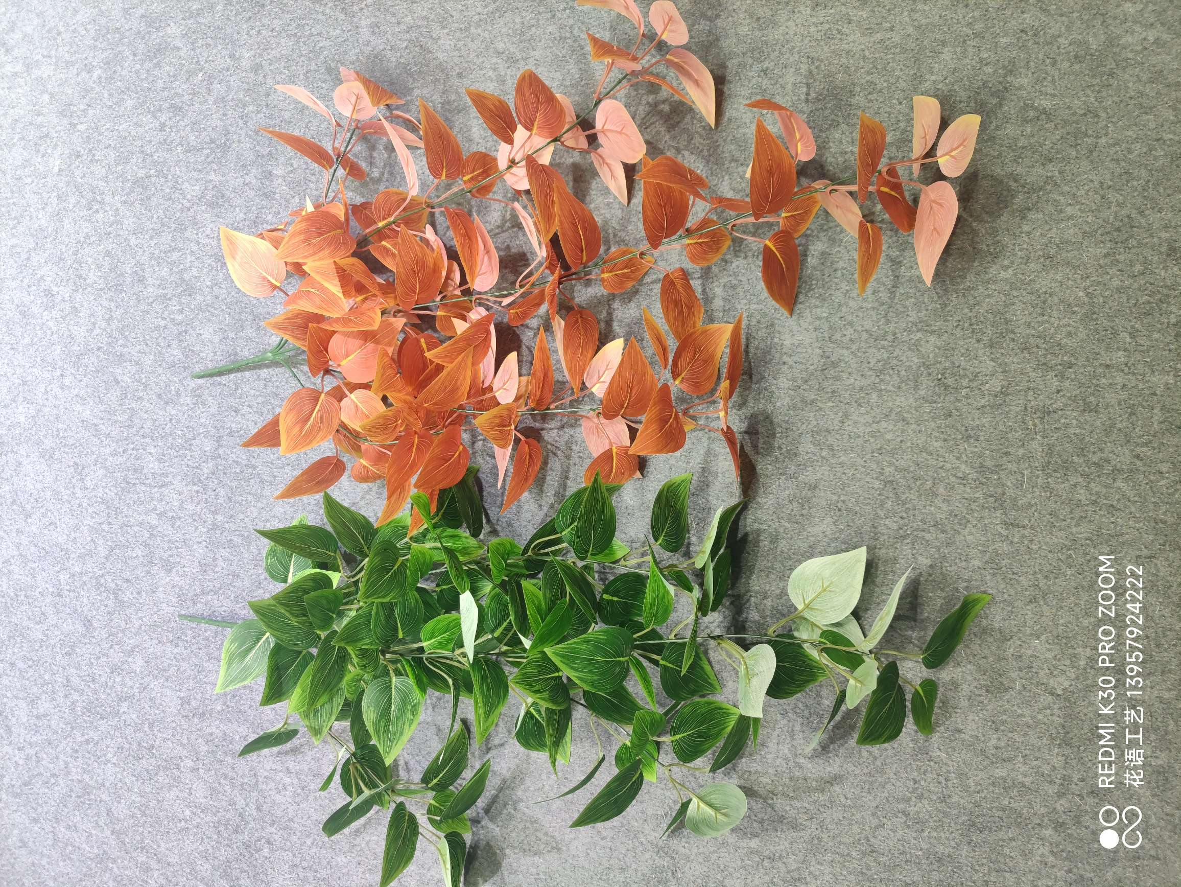 Autumn maple leaf simulation plant garden landscaping plant wall design, green plant home flower art DIY ornaments, artificial leaf export pic 2