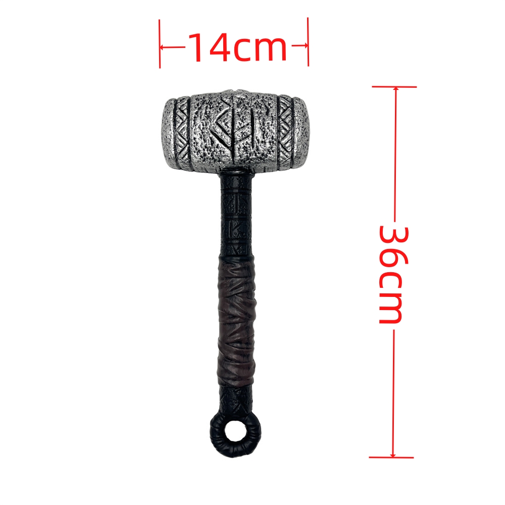 Plastic zombie hammer, April Fool's Day comic convention cosplay prop, Thor's hammer simulation tool details Picture