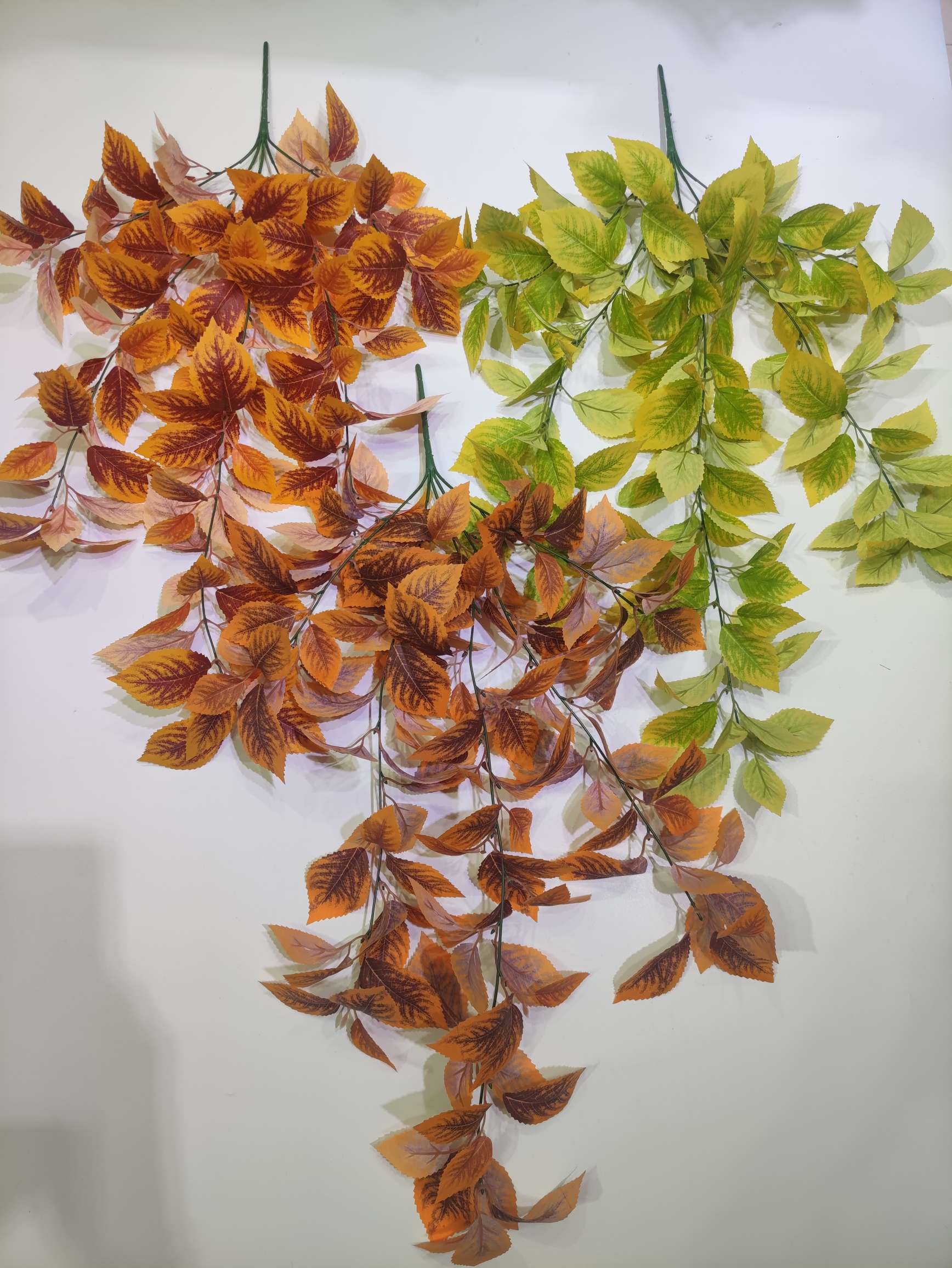 Autumn maple leaf simulation plant garden landscaping plant wall design, green plant home flower art DIY ornaments, artificial leaf export pic 6