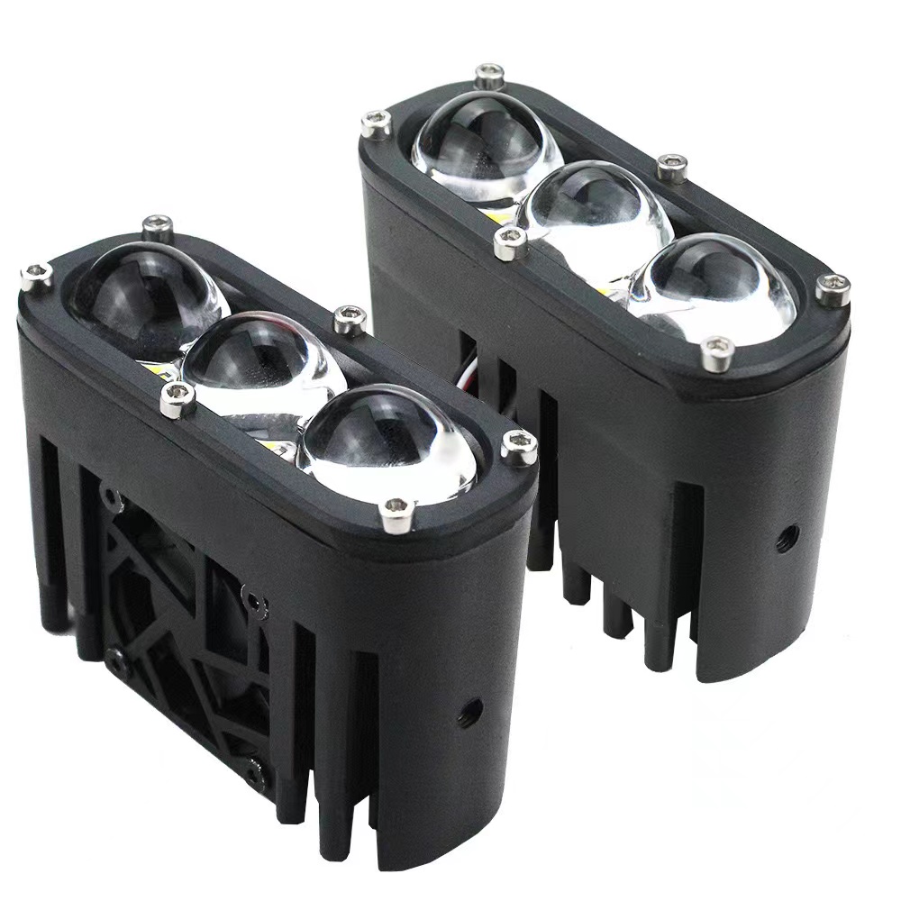 New car LED light, grille light, 120W yellow and white spotlight, condenser lens light, modified headlamp