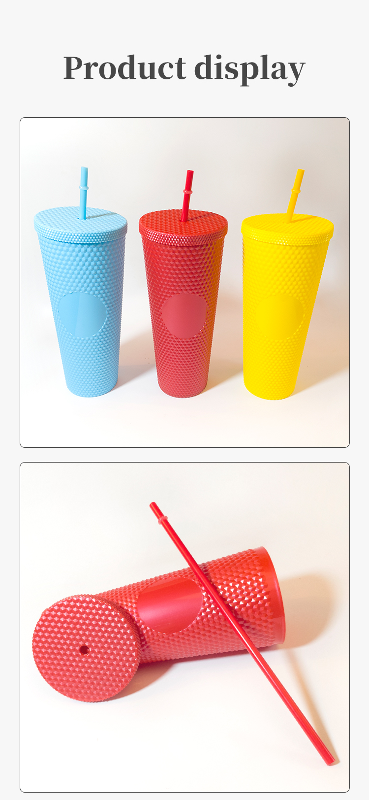 Durian appearance 710ML water cup, blue/red/yellow three col详情6