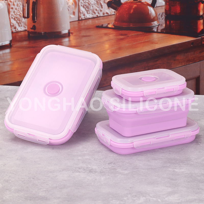 Reusable Silicone Bento Lunch Box Set Safe Snack Container