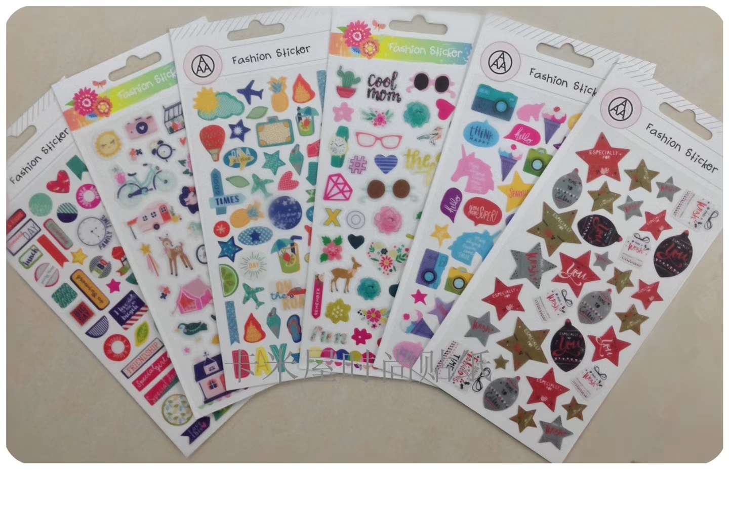 Customizable stickers, pvc butter paper, epoxy foam, printing glue, wholesale and retail, eva acrylic water stickers, cartoon cloud nail stickers, embossed detail image 2