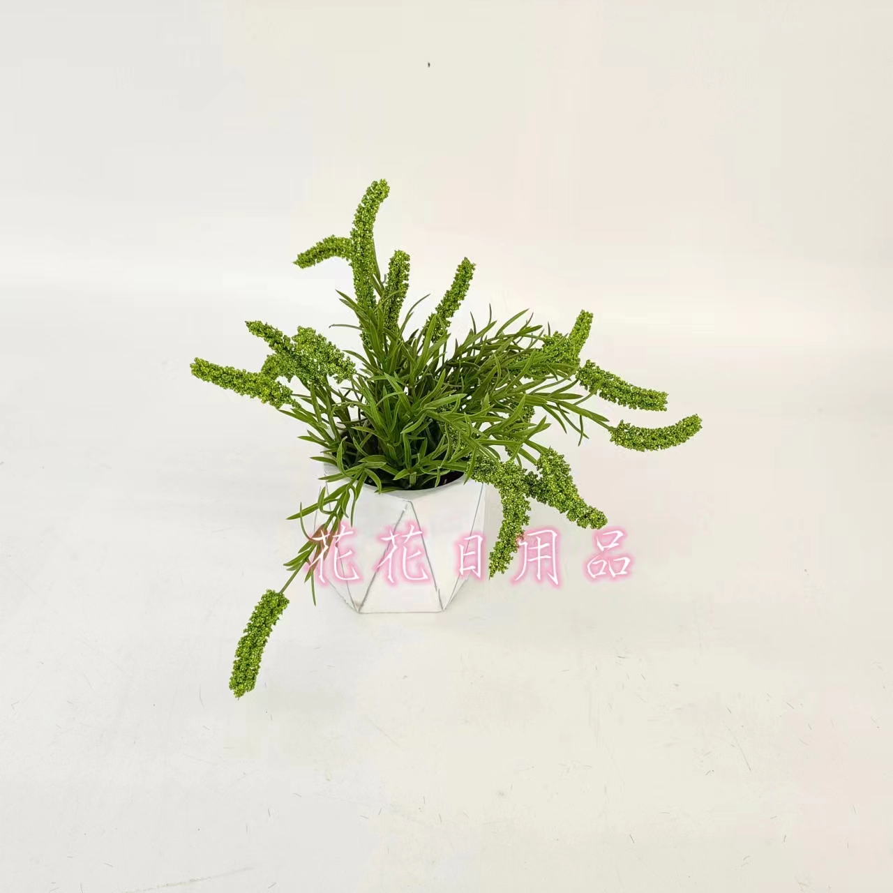 Artificial Flower Fake Flower Bonsai Cement Basin Setaria Decoration details Picture
