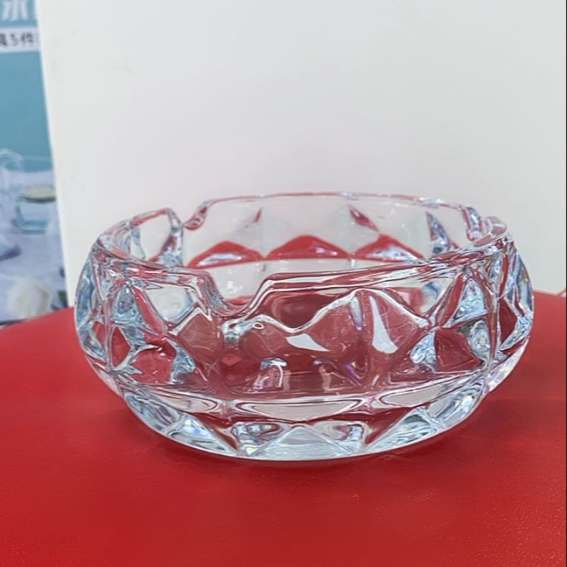 客厅家用烟灰缸防灰飞办公室高级感玻璃烟缸轻奢高档潮流创意个性图