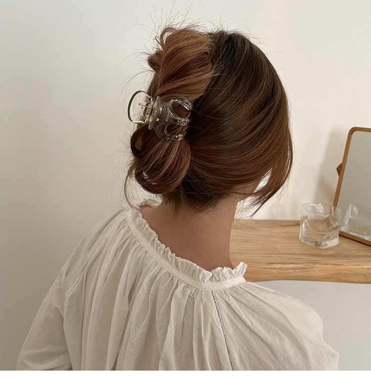 5cm亚克力透明抓夹爪子发夹发抓法式简约优雅发饰头饰批发详情9