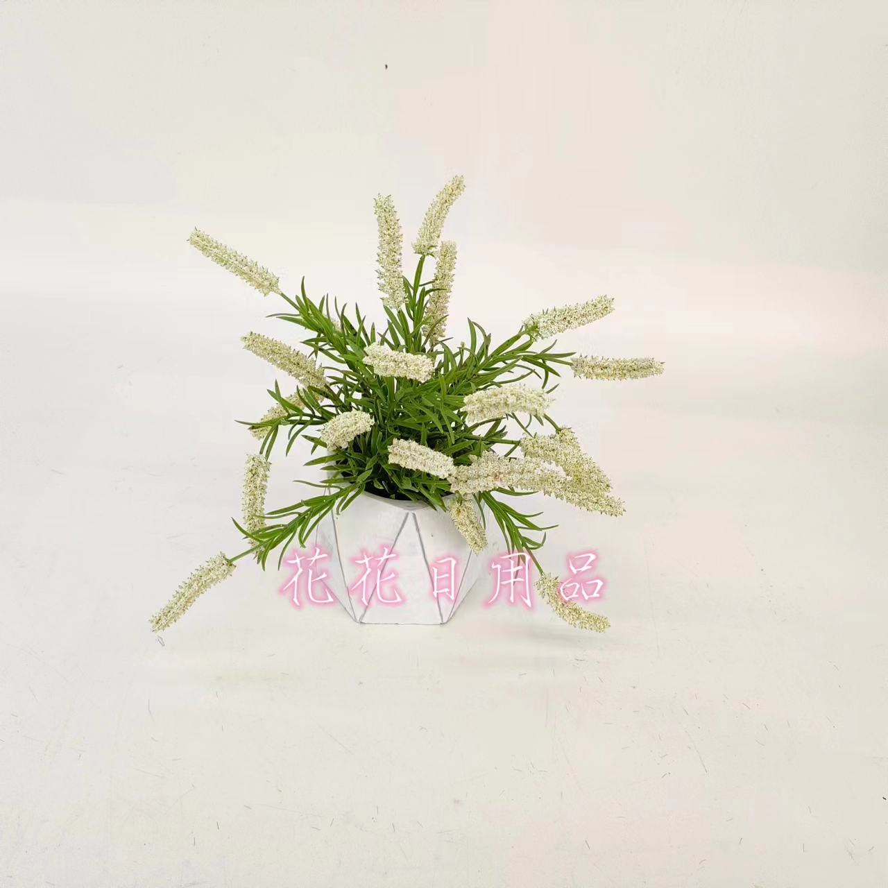 Artificial Flower Fake Flower Bonsai Cement Basin Setaria Decoration Specification drawing