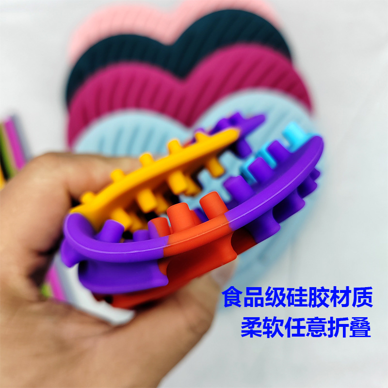 多动症硅胶扭扭板玩具儿童感官益智玩具Sensory Activi ty Board爆款多动症硅胶解压玩具儿童感官益智玩详情5