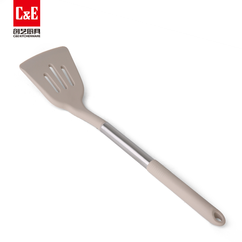 C&E Creative Kitchenware 12-piece set: Spatulas, spoons, rice noodle steaks, food tongs, egg beater with storage bucket, kitchen and household, factory wholesale Item Picture
