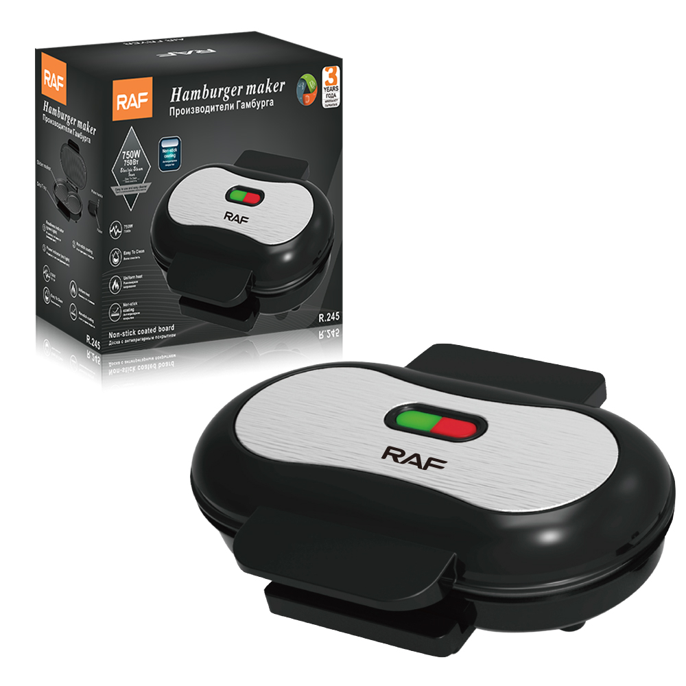 RAF European-style cross-border egg burger machine, breakfast machine, home breakfast egg and steak machine, multi-functional electric griddle details Picture
