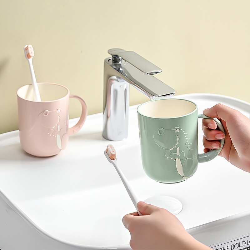 Q07-TZJ6550 Creative Little Dinosaur Children's Cup Cartoon Cute Water Cup PP Washbasin Cup Item Picture