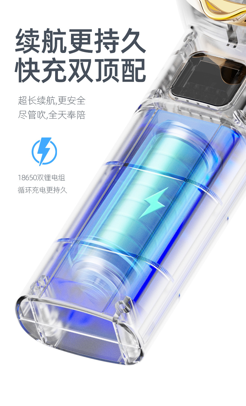 New 100-speed high-speed handheld fan, usb mini portable charging turbine small fan, desktop small electric fan detail image 9
