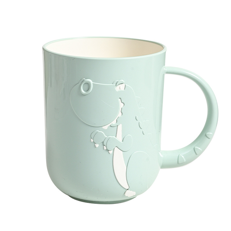 Q07-TZJ6550 Creative Little Dinosaur Children's Cup Cartoon Cute Water Cup PP Washbasin Cup Application Scenario