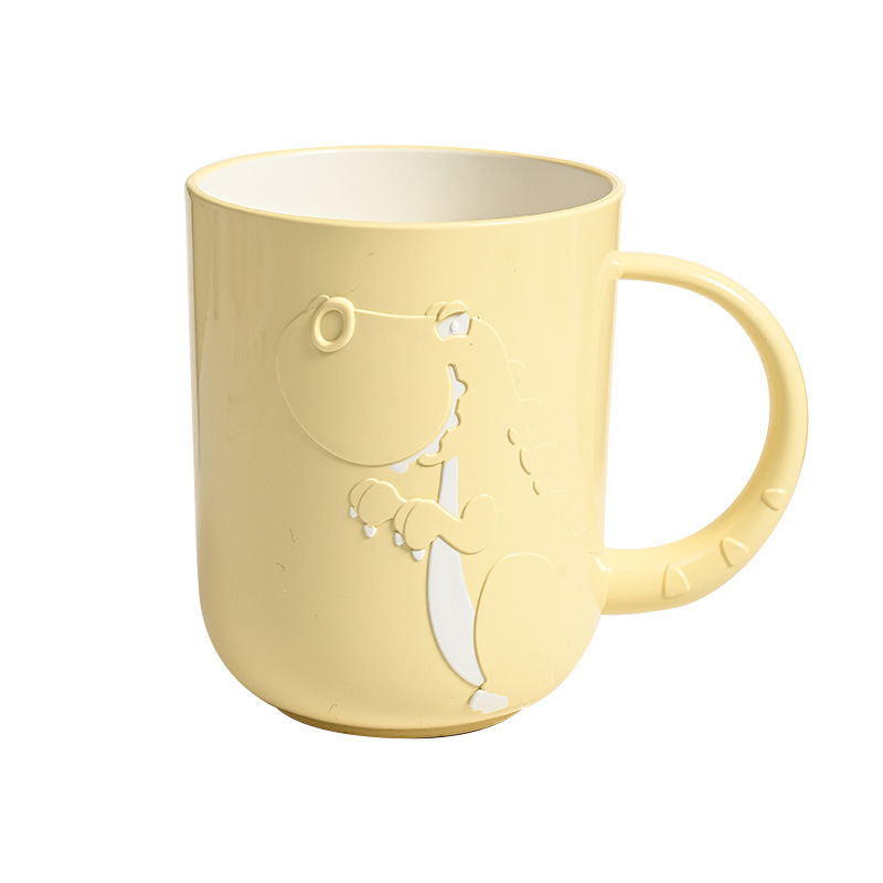 Q07-TZJ6550 Creative Little Dinosaur Children's Cup Cartoon Cute Water Cup PP Washbasin Cup Specification image