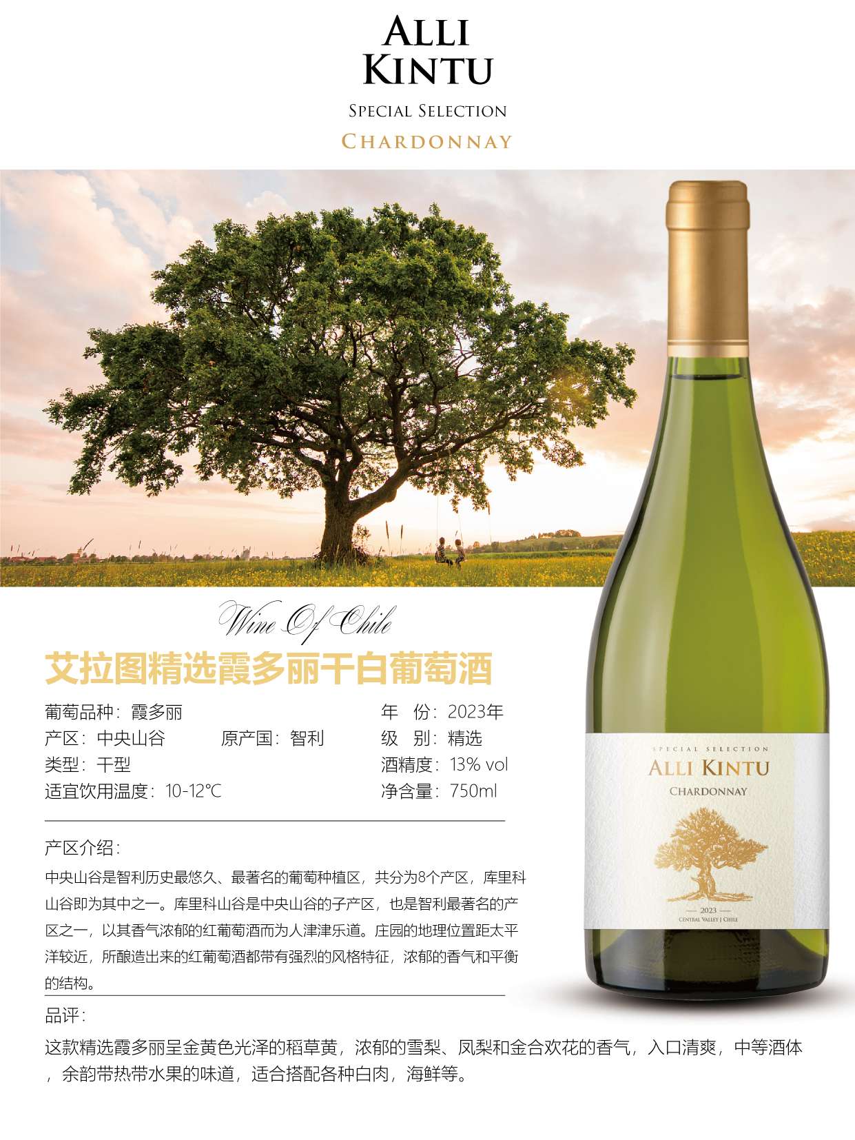 Elatoo Select Chardonnay Dry White Wine