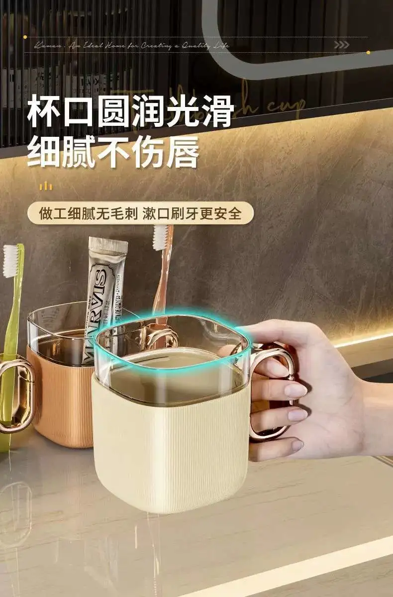 M23-2016 Simple Toiletry Cup, Home Nordic Tooth bucket Set, Creative and cute tooth bucket Cup, couple Toothbrush cup detail image 10