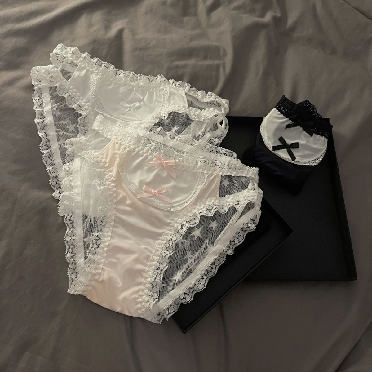 纯欲风性感丁字裤女日系透明兔尾巴火辣诱惑蕾丝情趣内裤T裤低腰详情3