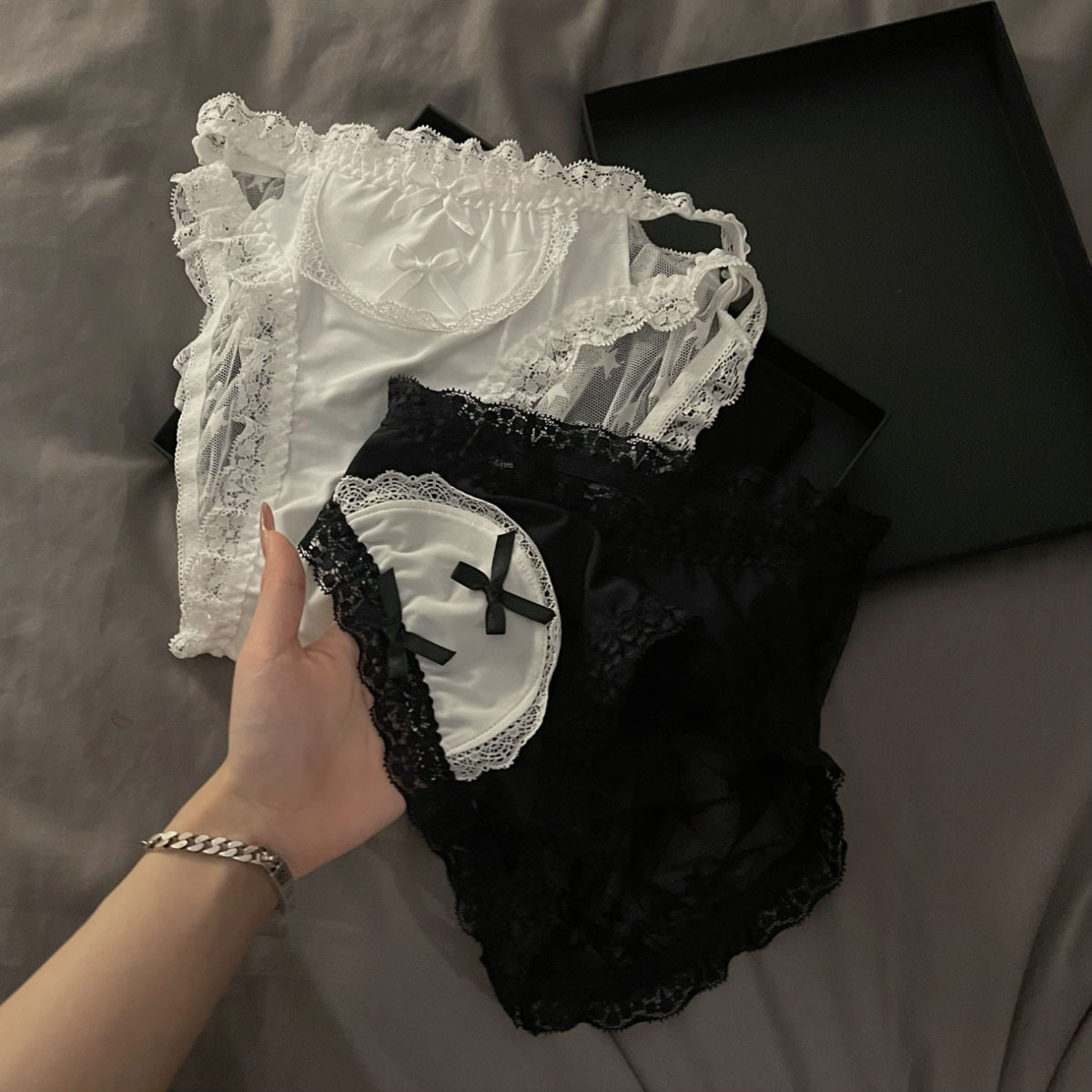 纯欲风性感丁字裤女日系透明兔尾巴火辣诱惑蕾丝情趣内裤T裤低腰详情6