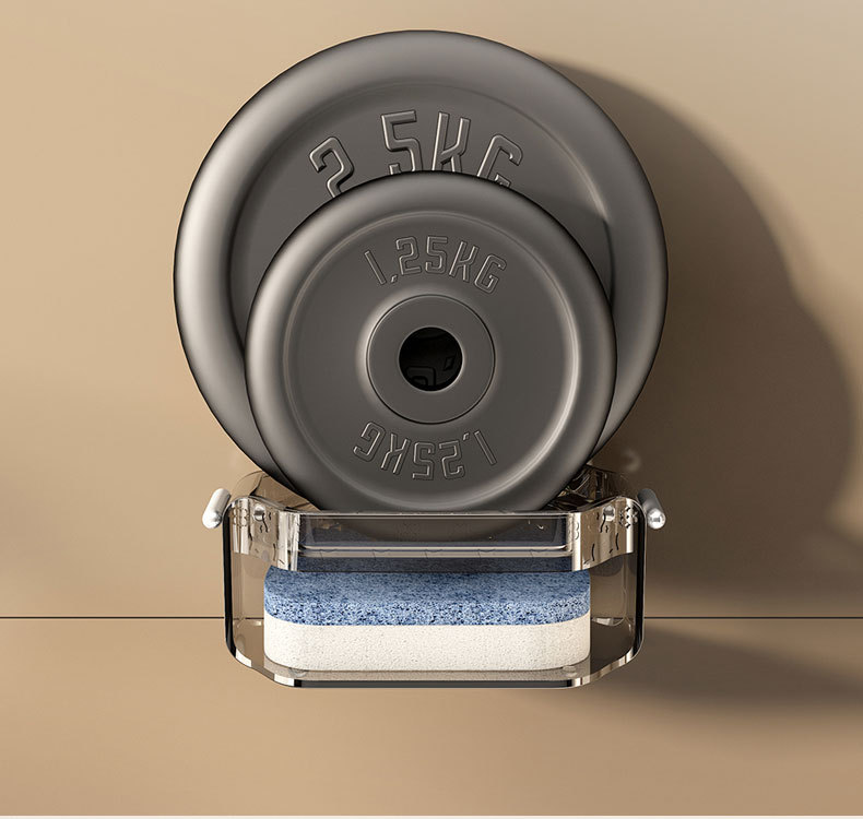 Y196-YM013 Sponge double-layer soap box wall-mounted draining storage rack, home soap dish tray creative detail image 11