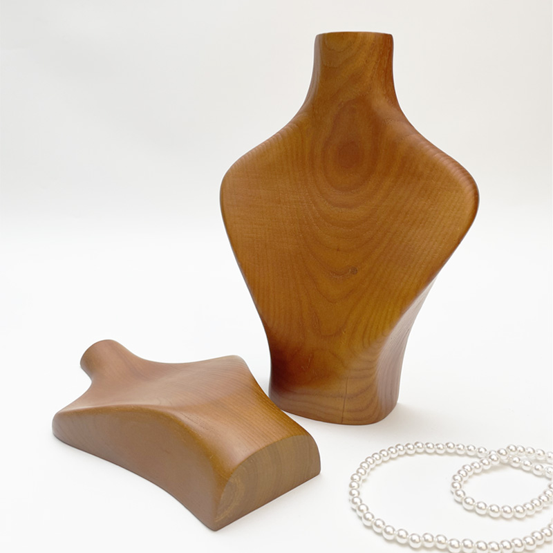 Zhihua Ash jewelry Display Stand, solid wood jewelry stand, jewelry display stand, Pearl Necklace stand details Picture