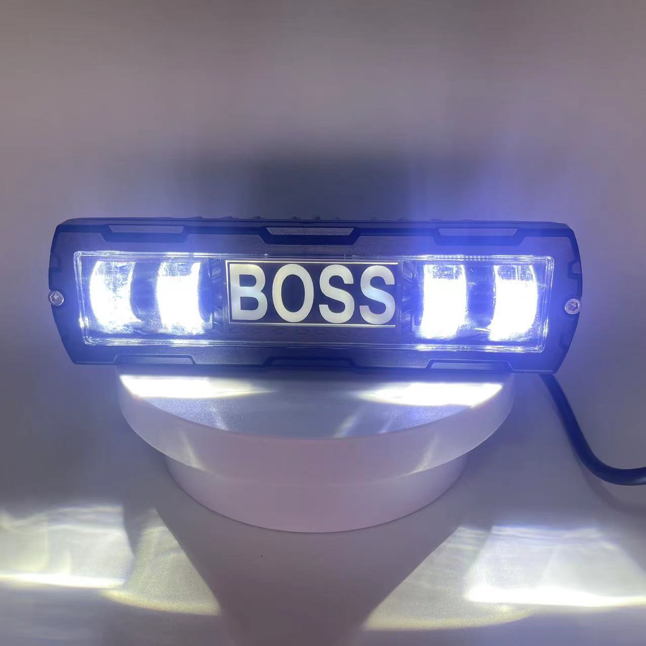 Automotive LED spotlights, external lens headlights, yellow and white dual-color off-road vehicles, electric vehicles, wide-voltage spotlights 9-36V Specification image