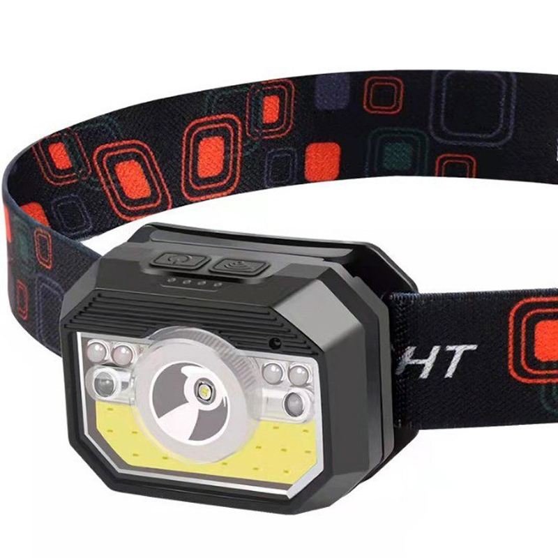 M008USB Charging Smart Wave Sensor Headlamp, COB Cycling headlamp, Outdoor Camping lamp, miner's lamp, repair headlamp, camping lamp, Fishing lamp details Picture