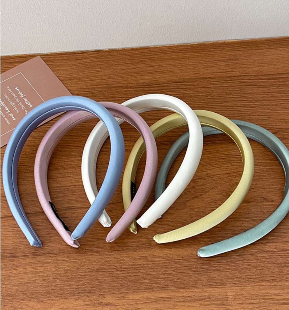 春天系~缎面发箍女高级感糖果色高颅顶发捆头箍2023年款外出百搭