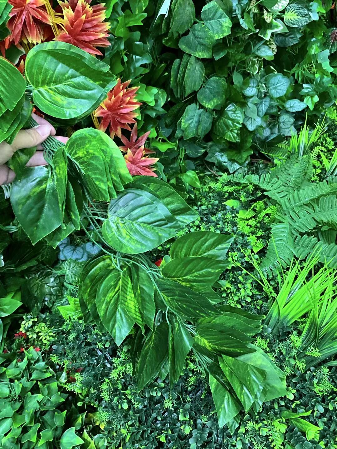仿真葡萄叶假花藤条藤蔓植物树叶绿叶水管道吊顶装饰塑料绿萝叶子