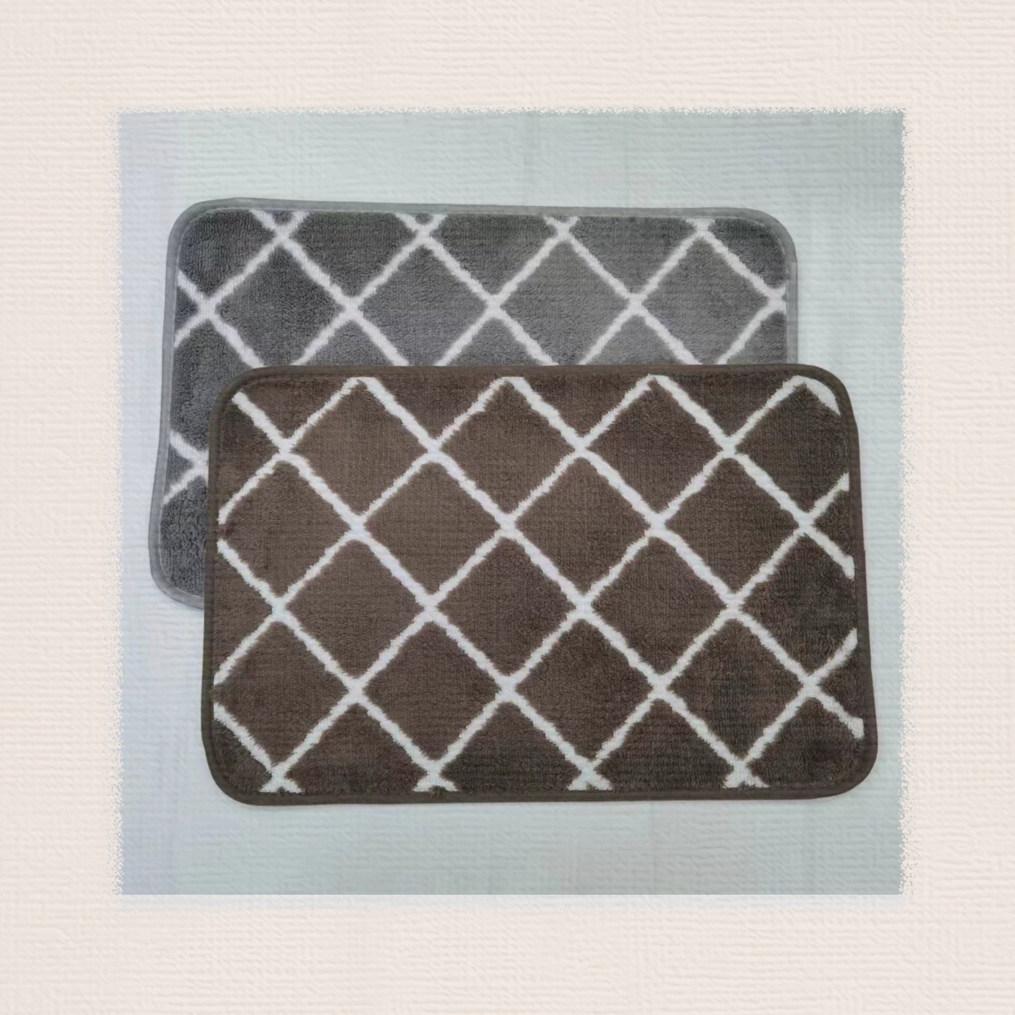 New polyester mesh jacquard floor mat, door mat, foot mat, anti-slip mat, carpet, kitchen mat, bathroom mat, balcony mat, size 38*58cm Specification drawing
