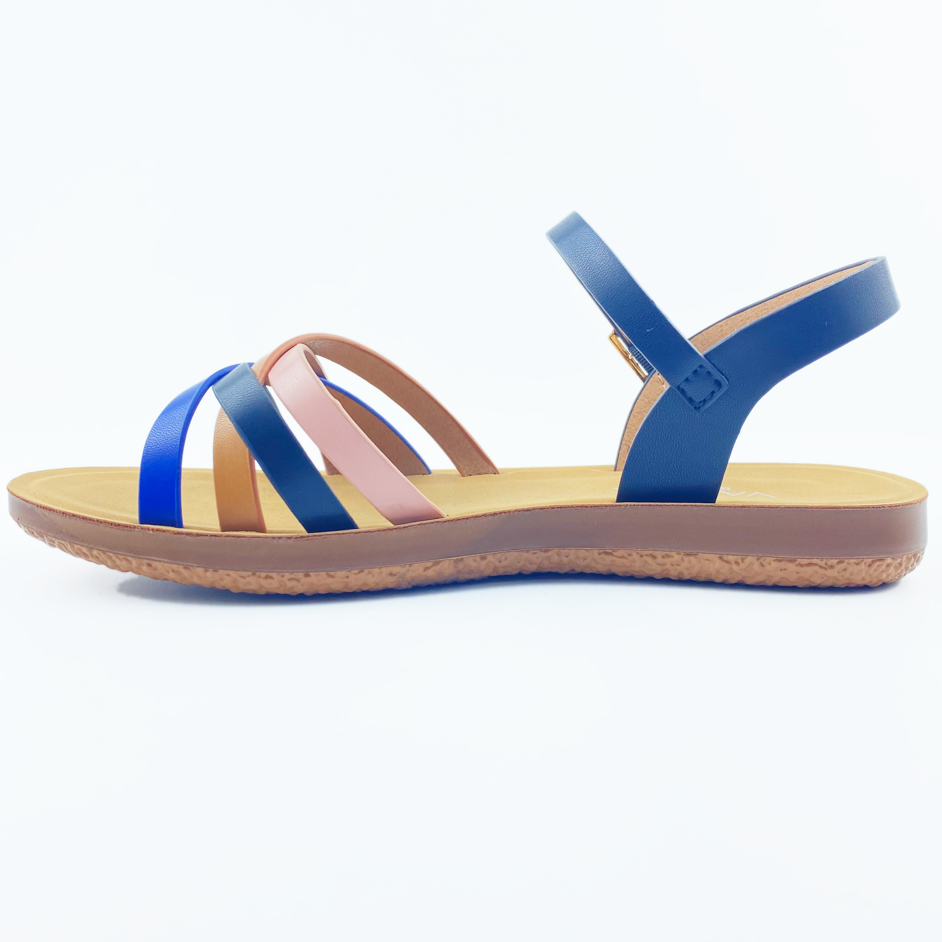 Close-up of sandal sole showing EVA cushioning and ergonomic design