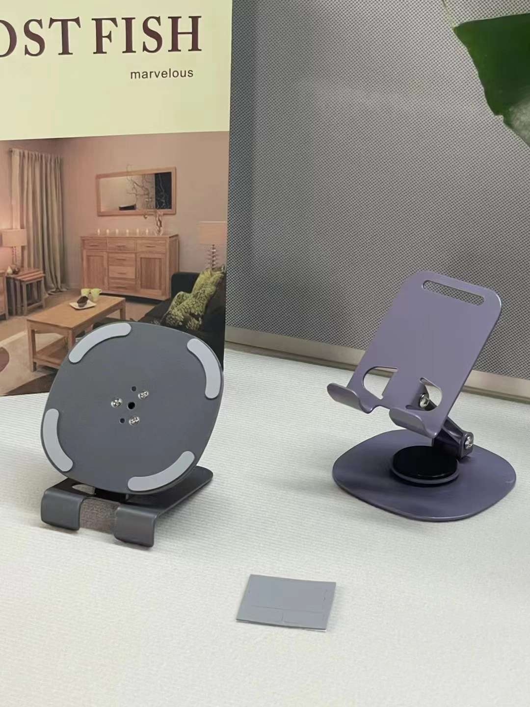Multi-functional desktop metal stand, mobile phone stand, portable stand, folding stand pic 3