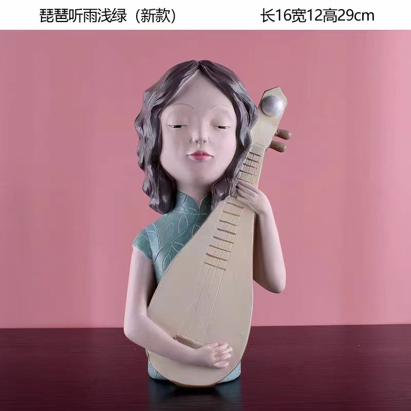 创意弹吉他人物摆件