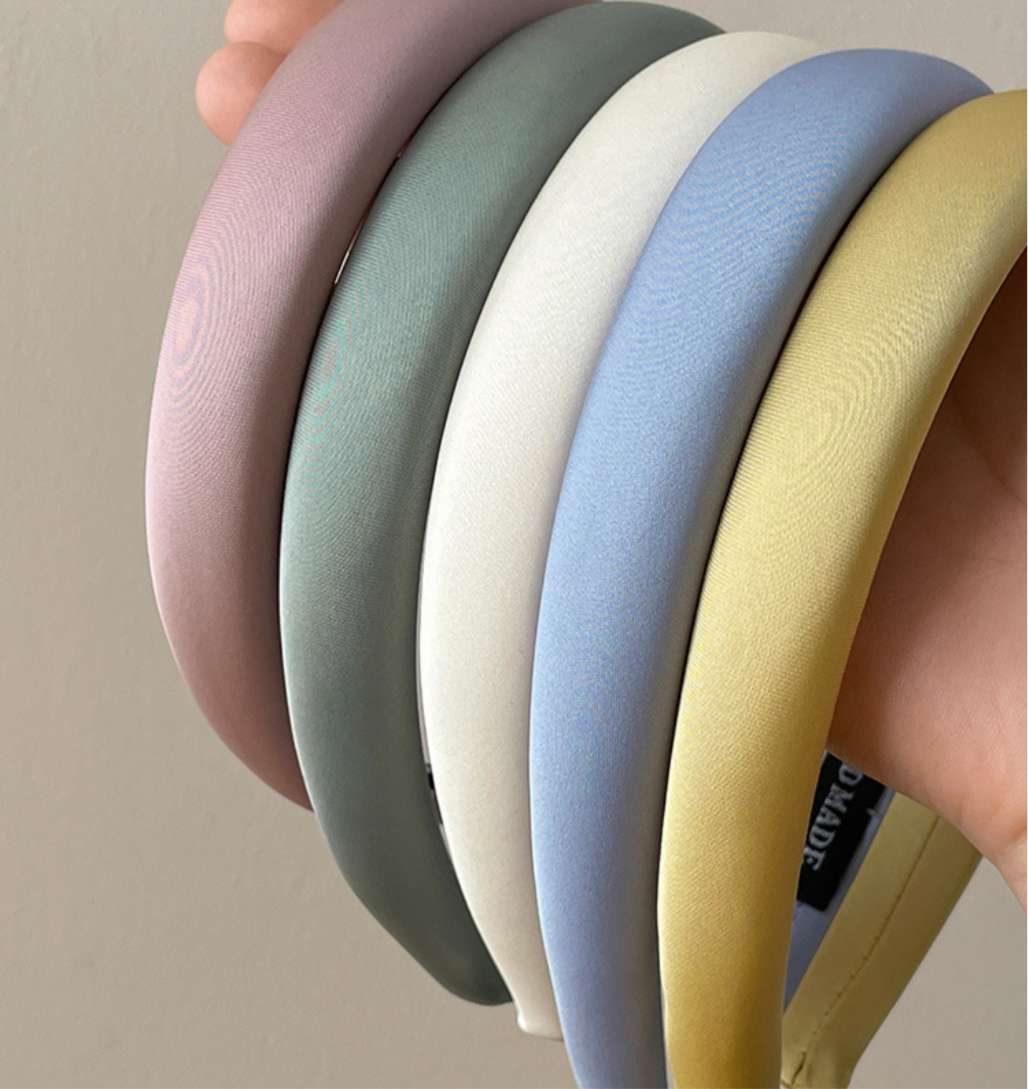 春天系~缎面发箍女高级感糖果色高颅顶发捆头箍2023年款外出百搭细节图