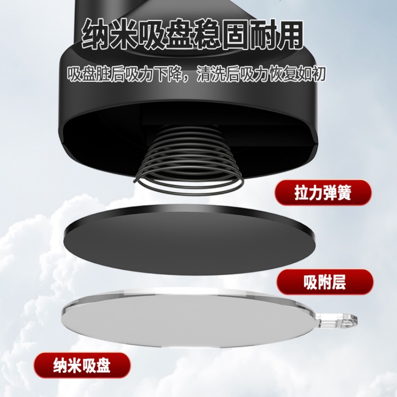 Car phone stand, multi-functional car navigation stand, suction cup, windshield, central control, 360-degree rotation adjustable stand, car shooting phone stand, car stand Application Scenario