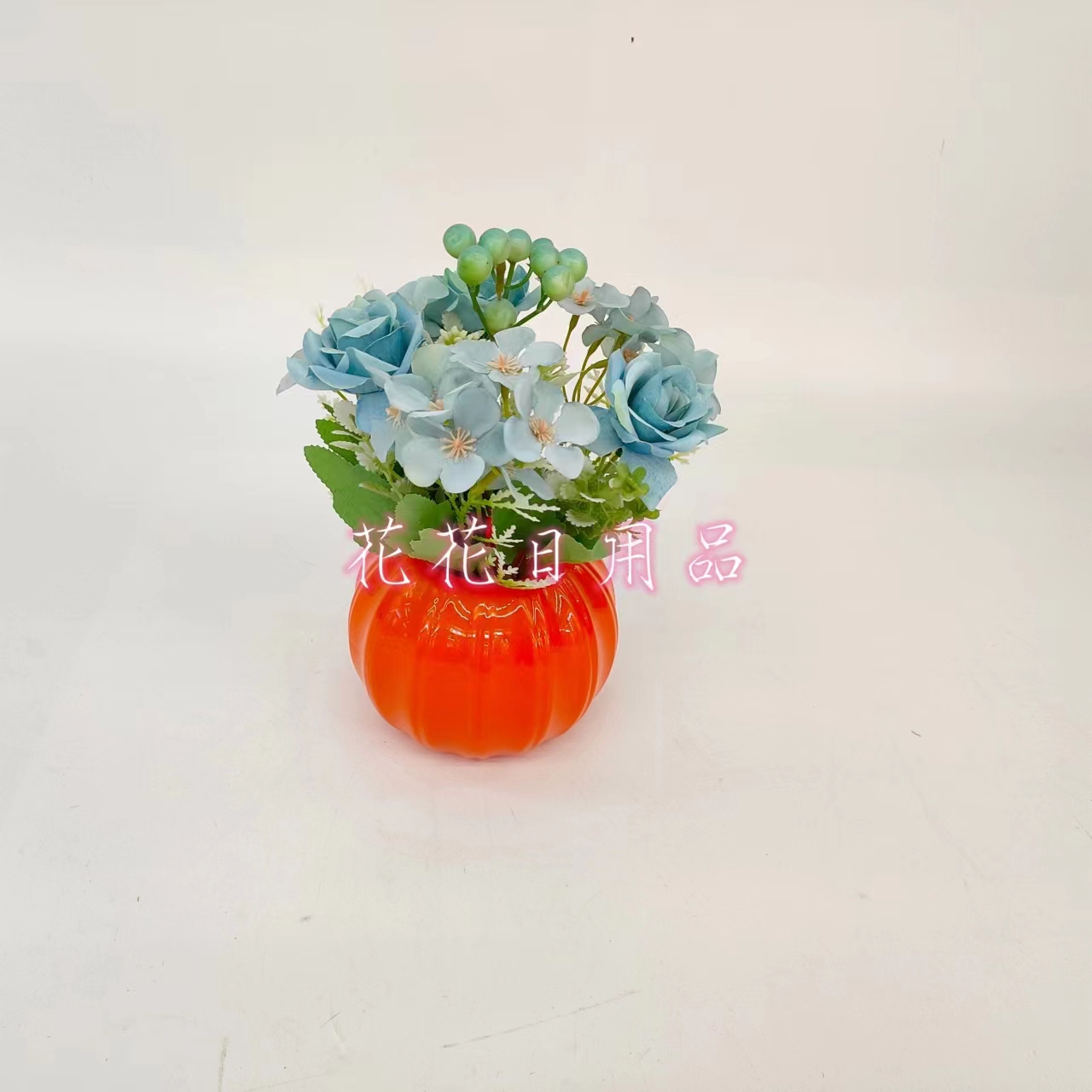 Artificial Flower Fake Flower Bonsai New Plastic Basin Horn Rose Fruit Decoration Pieces Specification drawing