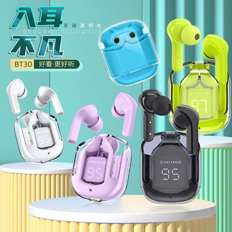 跨境TWS Air31蓝牙耳机透明无线入耳式耳机air39降噪数显运动耳机