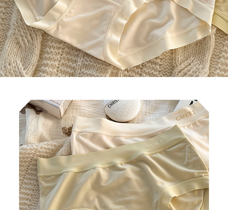 莫代尔柔软蚕丝 内裤软糯中腰高弹舒适亲肤四季包臀女士三角裤女士内裤详情14