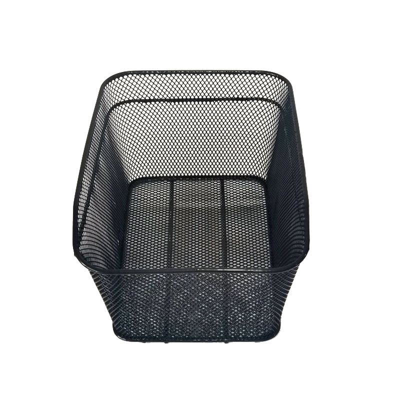 230819 Iron bicycle basket, mountain bike basket, shelf basket, rear vegetable basket, folding bicycle basket, metal iron mesh, rear-mounted basket Application Scenario
