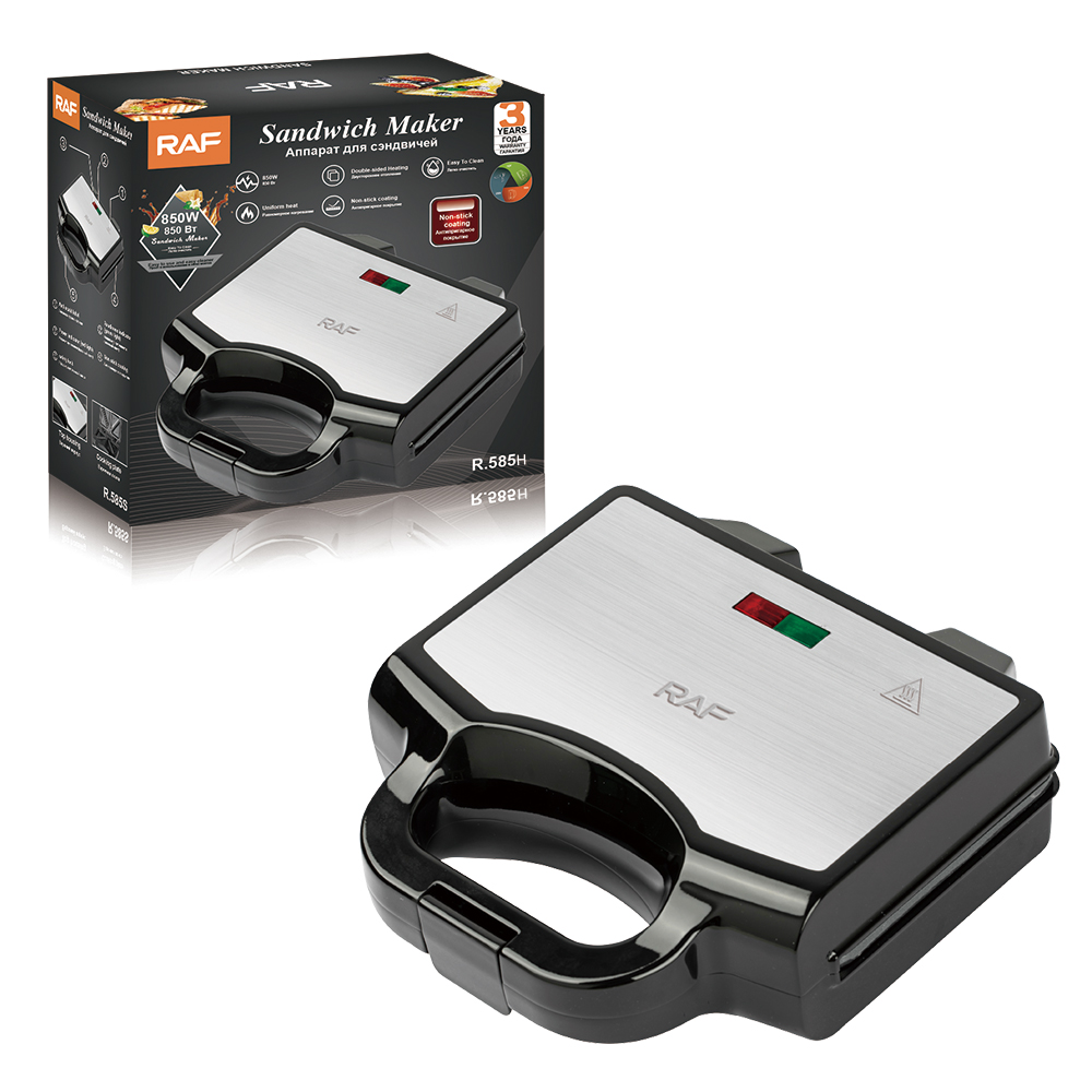 RAF European household double-sided heating sandwich machine, multi-functional toaster, waffle breakfast machine, toaster R.585 Application Scenario