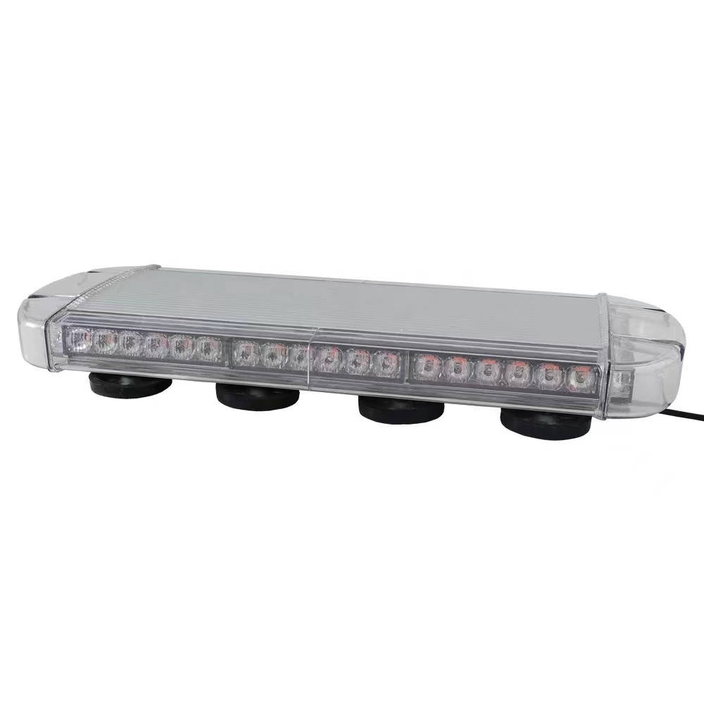 Car LED warning light, ceiling-mounted strong magnetic flashing light, yellow signal light, 48W emergency alarm light Item Picture
