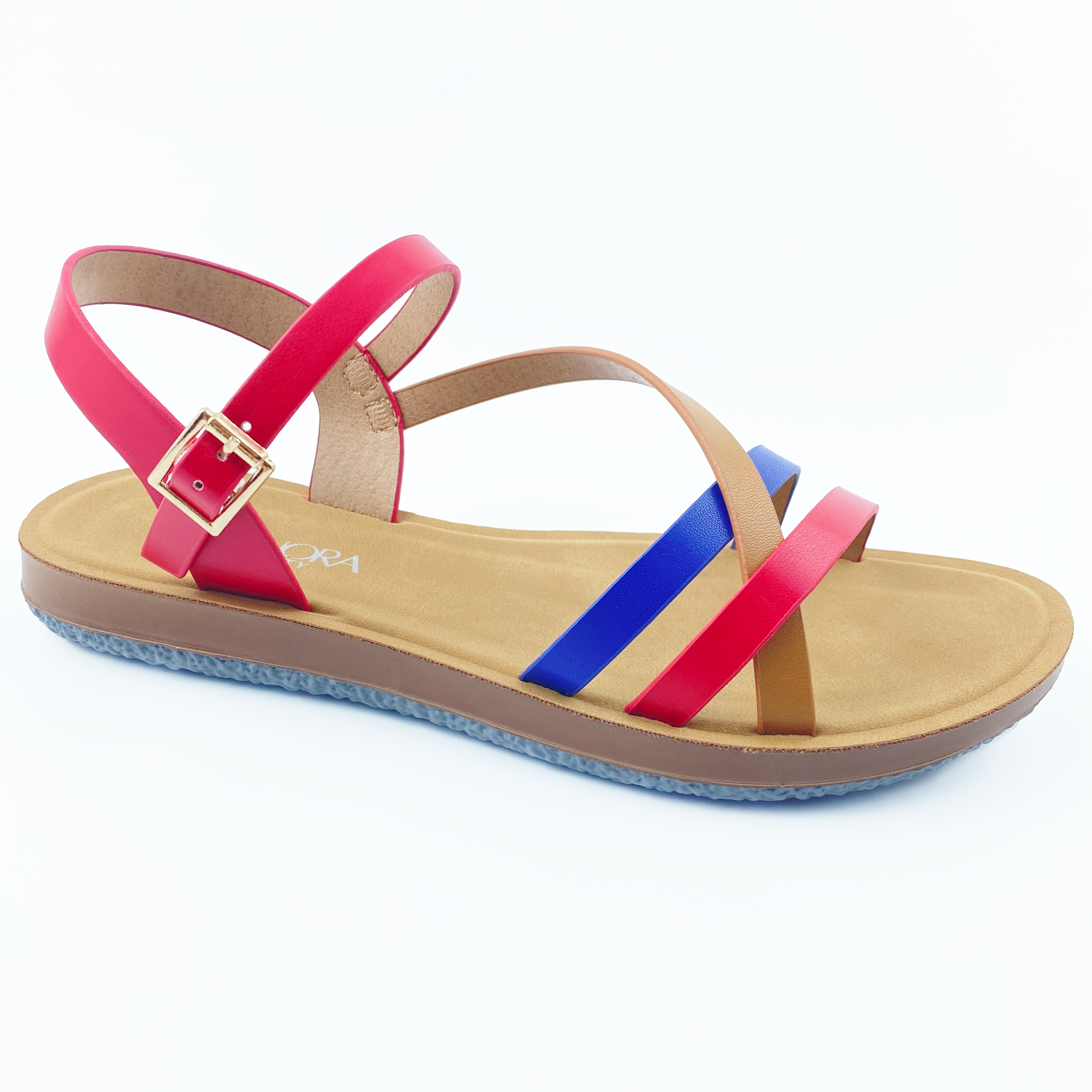 Foreign Trade Custom Fashion Casual Women's Sandals Comfortable Women's Sandals Color Ribbon New Sandals New Trend Casual Sandals Women Design
